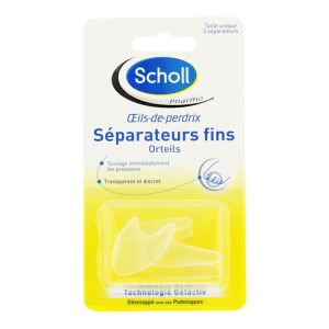 Scholl - Séparateurs fins orteils - 2 grands + 1 petit