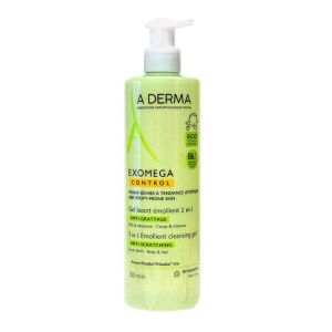 A-Derma - Exomega Control Gel Lavant 2 en 1 Anti-grattage - 500mL