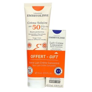 Embryolisse - crème solaire SPF50 100mL + Lait crème concentré 15mL