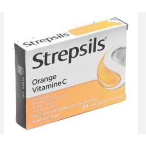 Reckitt benckiser - Strepsils orange vitamine c - 24 pastilles