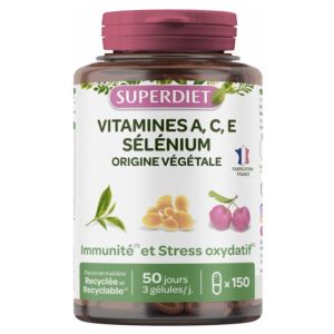 Superdiet - Vitamine A, C, E sélénium - 150 gélules