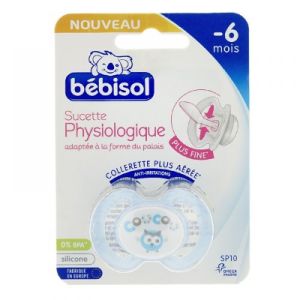Bébisol - Sucette physiologique silicone Coucou 0-6 mois