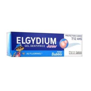 Elgydium - Gel dentifrice Kids Arôme Bubble 7/12ans - lot de 2x50ml