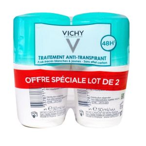 Vichy - Déodorant traitement anti-transpirant 48h anti-traces blanches & jaunes
