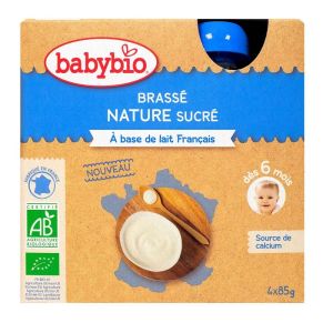 Babybio - Brassé nature sucré - dès 6 mois - 4x85g