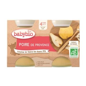 Babybio - Poire de Provence - dès 4 mois - 2x130g
