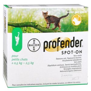 Bayer - Profender Spot-On Petits Chats 0.5-2 kg - 2 pipettes