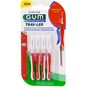 GUM TRAV-LER - Brossette interdentaire - 4 brossettes - T1 - 0.8 mm