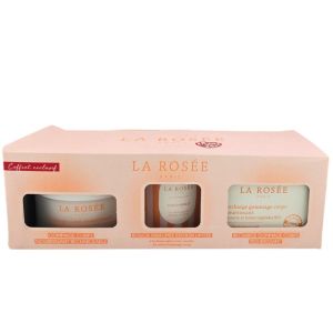 La Rosée - Coffret gommage corps + bougie parfumée + recharge gommage corps - 400g
