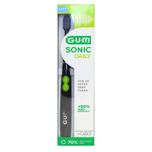 Gum - Sonic Daily Brosse à Dents Souple noire