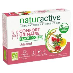 Naturactive - Urisanol Confort Urinaire Flash Bio - 10 Gélules + 10 Capsules