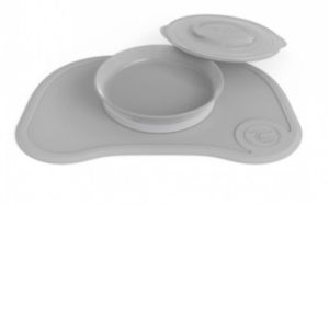 Twistshake - Assiette plateau enfant support antidérapant mini 6 m+ gris