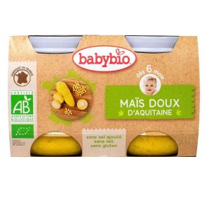 Babybio - Maïs doux d'Aquitaine - dès 6 mois - 2x130g