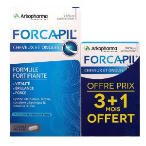 Forcapil - Cheveux et ongles force brillance vitalité - 180 + 60 gélules offertes