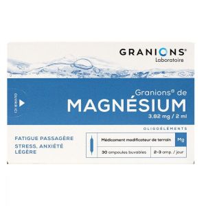 Granions de Magnésium - 30 ampoules