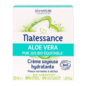 Natessance - Aloe Vera Crème Soyeuse Hydratante - 50Ml