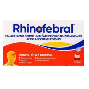 Rhinofebral - Rhume, Etat grippal - 10 sachets