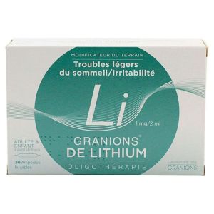 Granions de Lithium - 30 ampoules
