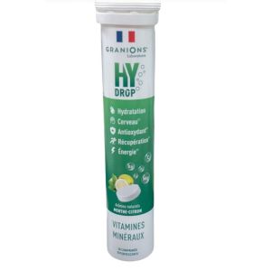 Granions - HYDROP Pastilles Hydratation Menthe Citron - 20 comprimés effervescents
