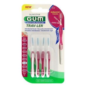 GUM TRAV-LER - Brossette interdentaire - 4 brossettes - T4  - 1.4 mm