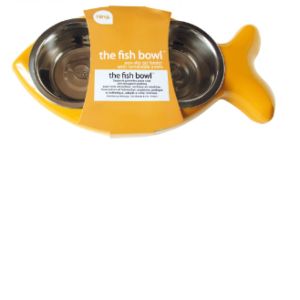 Hing - the fish double bol chat jaune