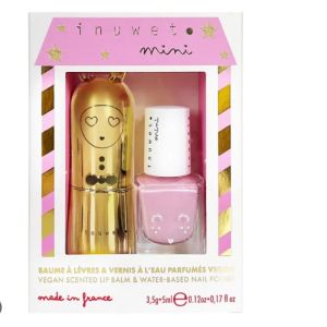 Inuwet - Baume à lèvres Cheesecake et vernis à l'eau parfum pastèque