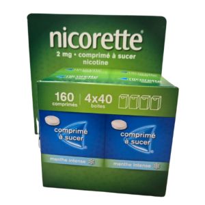 Johnson et Johnson - Nicorette 2mg comprimés à sucer Menthe intense - 160 comprimés