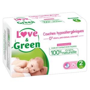 Love & Green - Couches Taille 2 - 36 couches
