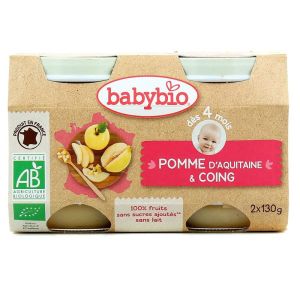 Babybio - Brassé Pomme Coing - 2X130 g