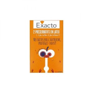 Exacto - Préservatifs en latex - 2 préservatifs