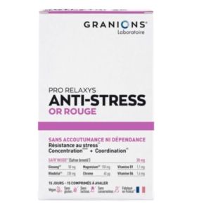 Granions - Anti-stress or rouge - 15 comprimés
