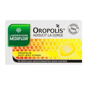 Mediflor Oropolis - Pastille pour la gorge à la propolis - 20 pastilles