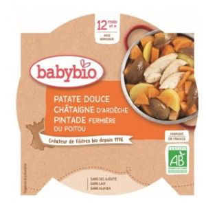 Babybio - patate douce de notre ferme châtaigne d'Ardèche pintade - 230g