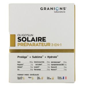 Granions - Oligo sun solaire préparateur 3 en 1 - 60 gélules