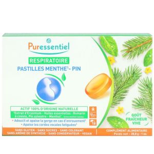 Puressentiel - Respiratoire Pastilles Menthe Pin - 18 pastilles