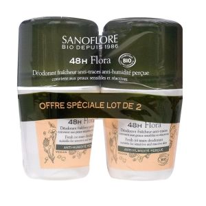 Sanoflore - Déodorant  48 h Flora - 2 x 50 ml