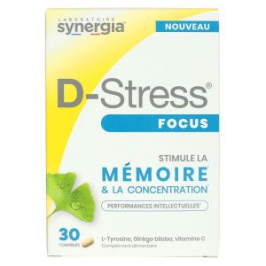 Synergia - D-Stress Focus - 30 comprimés