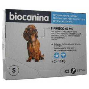 Biocanina - Fiprodog petit chien 2-10kg - 3 pipettes