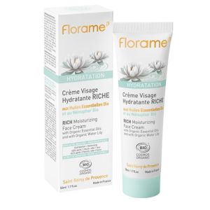 Florame - Crème visage hydratante Riche - 50ml