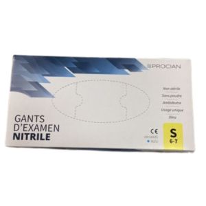 FM Médical - Gants d'examen Nitrile taille S 6/7 - boîte de 100