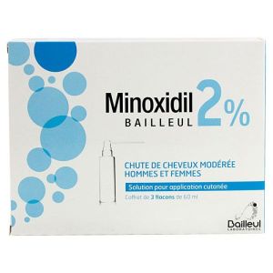 Minoxidil 2% Bailleul solution cutanée - 3x60ml