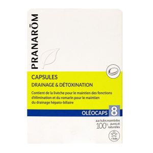Pranarom - Oléocaps 8 - Drainage & détoxination - 30 capsules