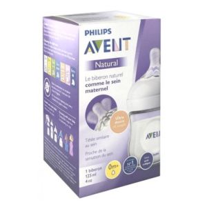 Avent - Biberon Natural verre 0 mois + - Avent - Biberon Natural en verre 0 mois et + - 120ml