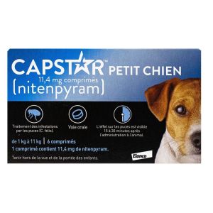 Capstar 11,4mg Petit Chien - 6 comprimés