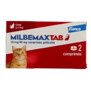 Elanco - Milbemaxtab vermifuge spectre large chats - 2 comprimés