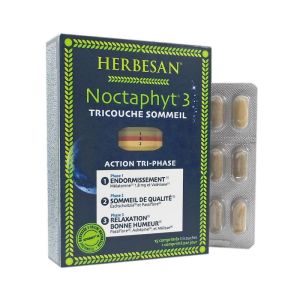 Herbesan - Noctaphyt 3 tricouche sommeil - 15 comprimés