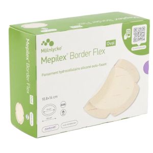 Mepilex Border Flex - Oval - Pansement hydrocellulaire - 10.8x 14 cm - 16 Pièces