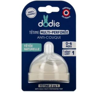 Tétine Multi-Perforée Anti-Colique Débit 1 De 0 à 6 mois