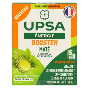 Upsa - Energie booster 5en1 maté - 20 comprimés effervescents