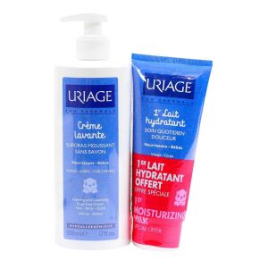 Uriage Bébé - 1ère Crème lavante - 500 ml (lait hydratant 200 ml offert)